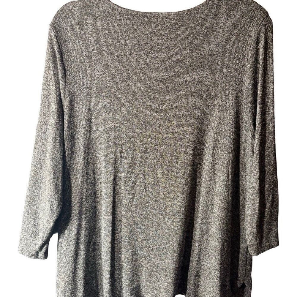 J Jill Wearever Collection Tunic Top Women’s L Gray 3/4 Sleeve - Picture 2 of 7